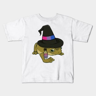 Bisexual Pride Witch Frog Kids T-Shirt